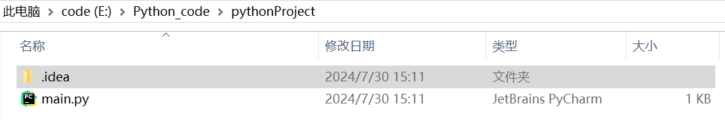 生成的项目目录